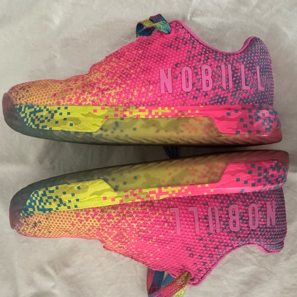 NOBULL Trainer for Women, Pink Neon Glitch, US size 6.5 - Picture 4 of 6